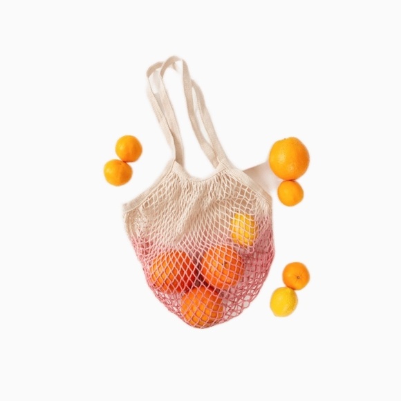 NWT Camp Collection Dip Dye Market Tote Pink Cream - Picture 2 of 3